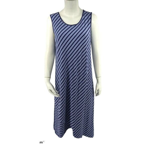 Soft Surroundings Striped Maxi Dress Pima Blend - Picture 1 of 11